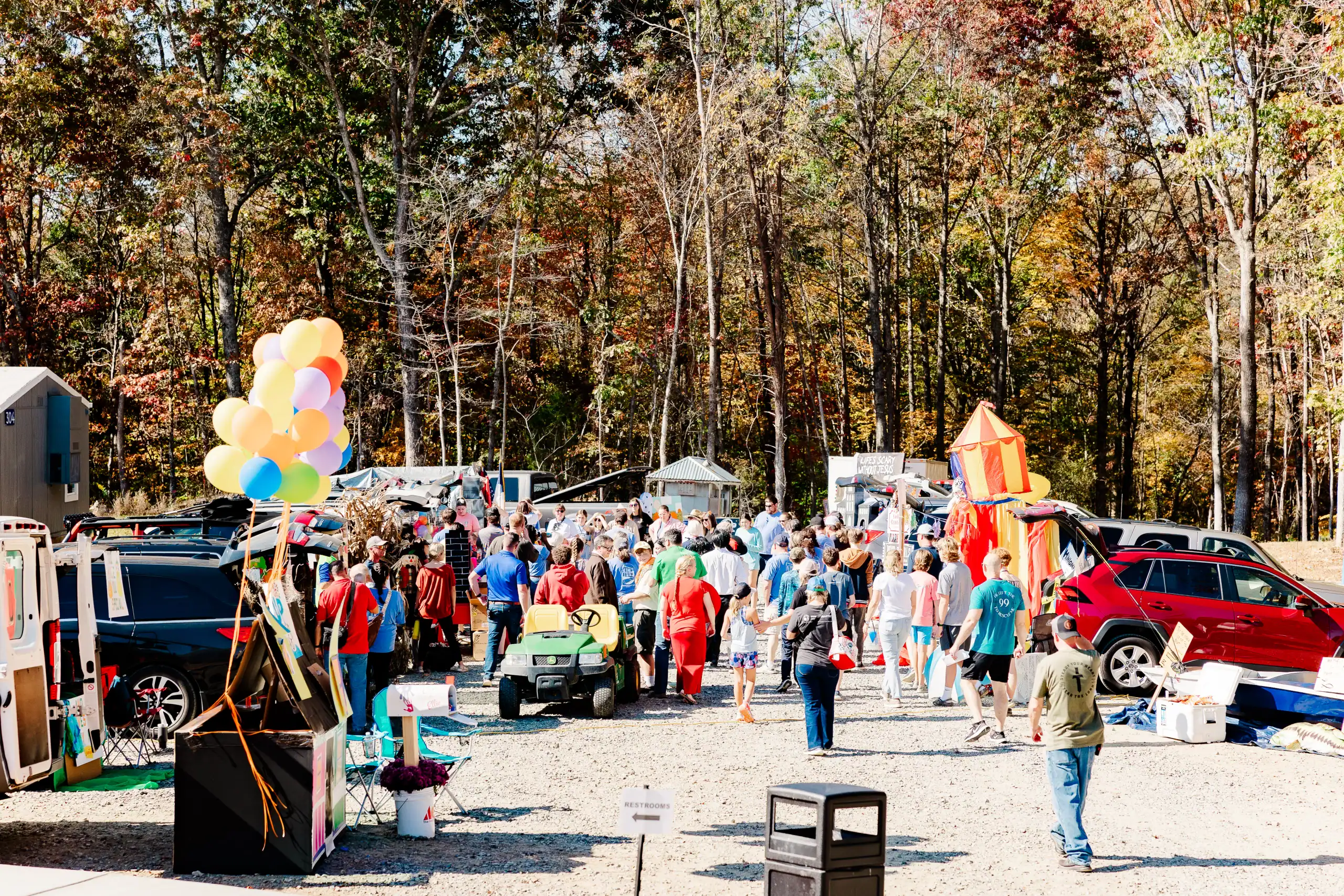 Families enjoying a past Family Fun Fest gathering